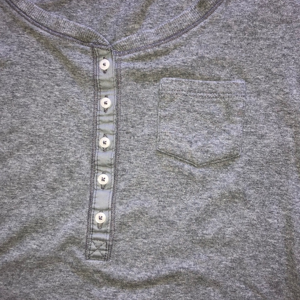 3/4 Length Button Up T Shirt - Picture 2 of 4